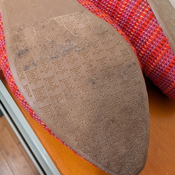 Birdies “The Heron” Woven Pointed-Toe Flats – Orange/Pink – Size 8.5 - Picture 7 of 8